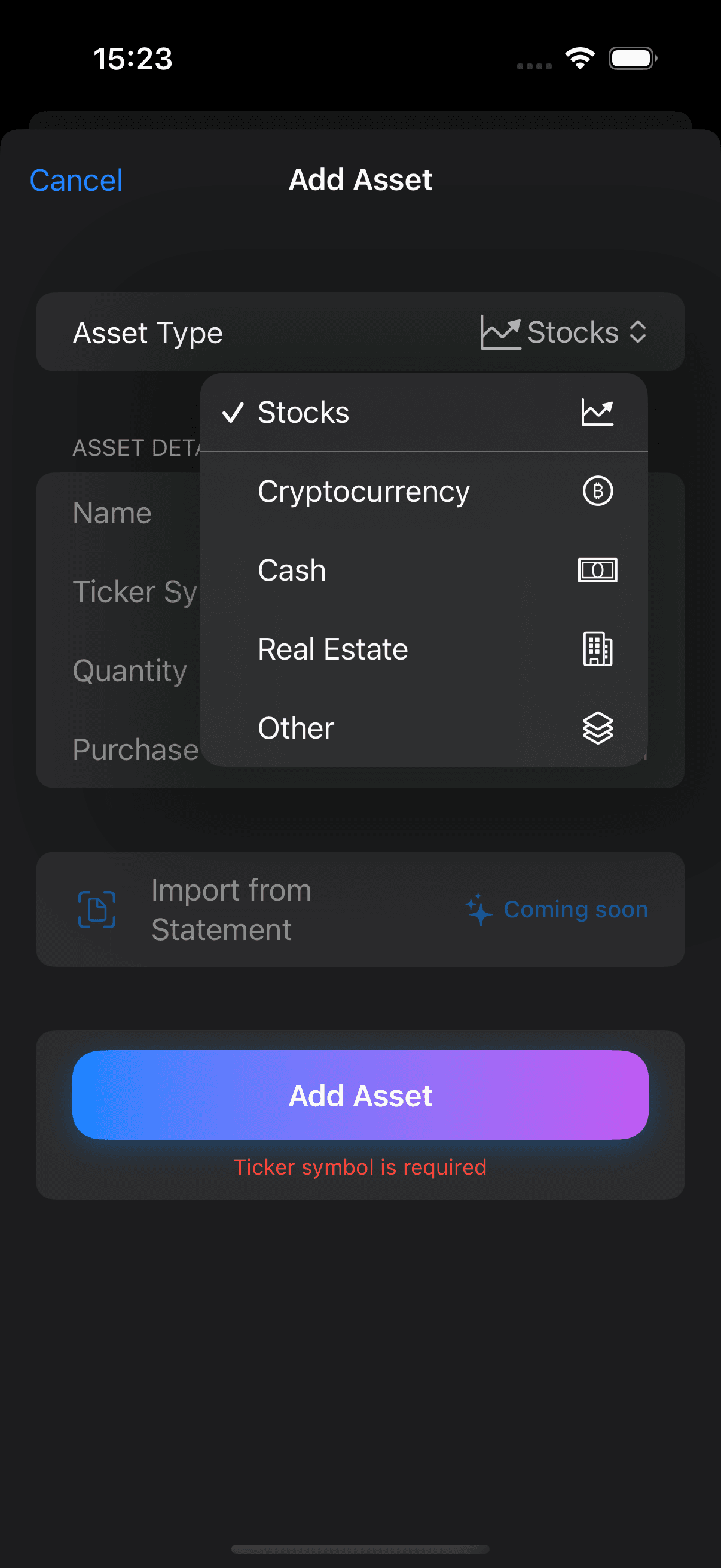 Tesoro App Screenshot 2